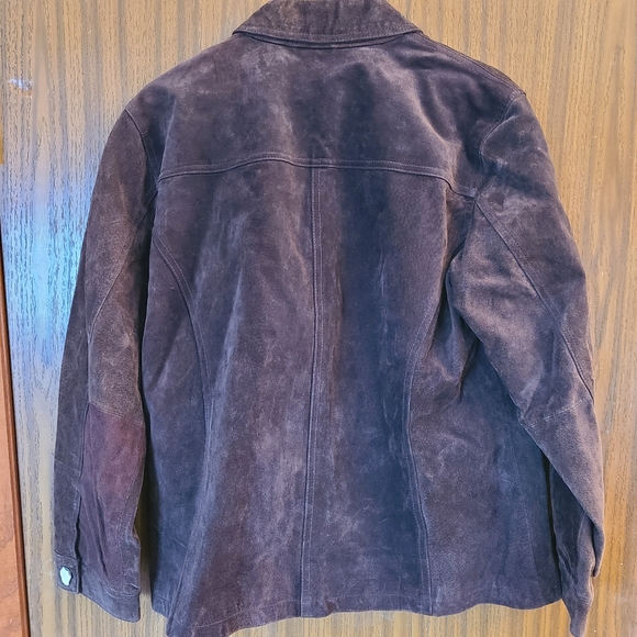 NWT Chico's Flagstaff Brown Leather Full-Zip Jacket in size 2/Large - Picture 2 of 8